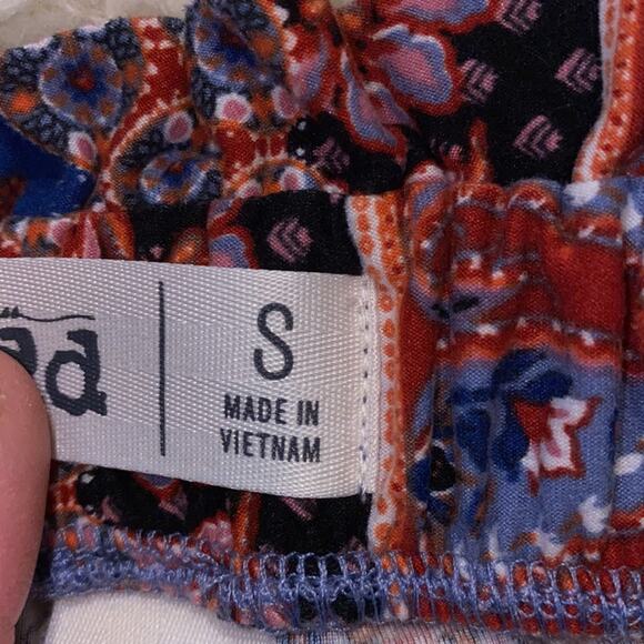 Mudd Sueded Jersey Paperbag Waisted Joggers Tapered Ankle Floral & Paisley EUC - Picture 5 of 12